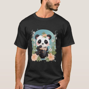 Otaku Kawaii Anime Panda Drinks Boba Tea Bubble T-Shirt