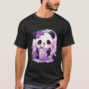 Otaku Kawaii Anime Panda Drinks Boba Tea Bubble T-Shirt