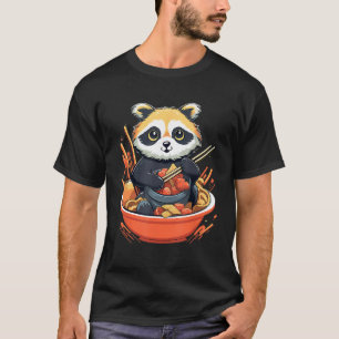 Otaku   Raccoon Eat Japanese Food Ramen Noodles 13 T-Shirt