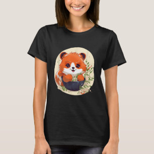 Otaku  Red Panda Eat Japanese Ramen Noodles 1 T-Shirt