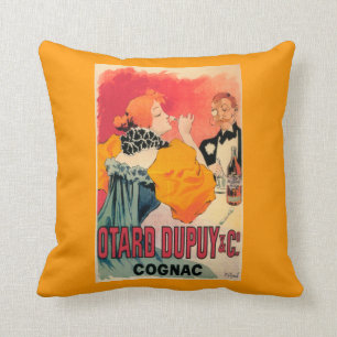 Otard-Dupuy & CO. Cognac Promotional Poster Throw Pillow