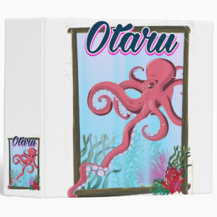 Otaru Japan Squid travel poster Binder