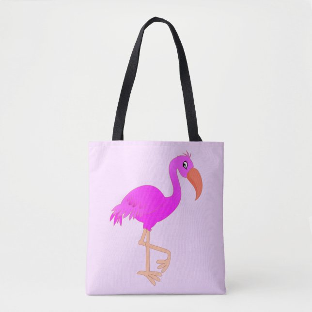 ote Bag with Pink Flamingo (Front)