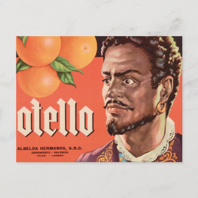 Otello Orange Label Postcard (Front)