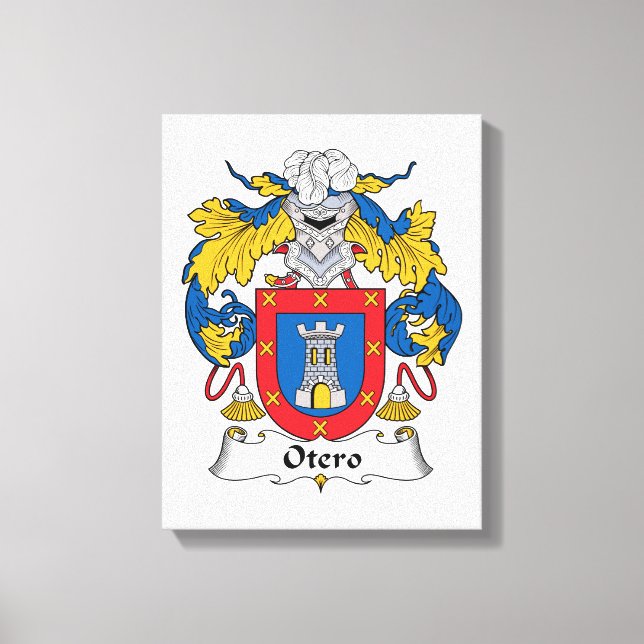 Otero Family Crest Canvas Print (Front)