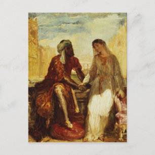 Othello and Desdemona in Venice, 1850 Postcard