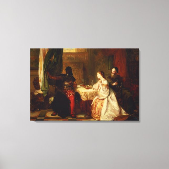 Othello Relating His Adventures to Desdemona Canvas Print (Front)