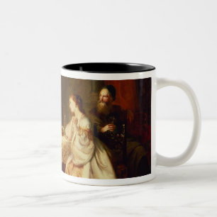 Othello Relating His Adventures to Desdemona Two-Tone Coffee Mug