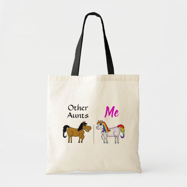 Other Aunts Me Unicorn Tote Bag (Front)