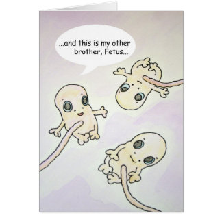 "Other Brother" Fetus Humour Card
