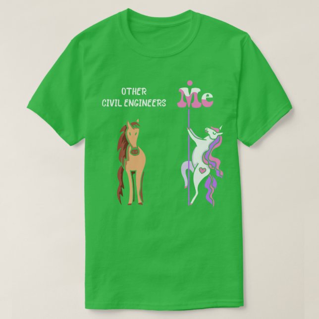 Other civil engineers Me Tee Unicorn Civil Enginee (Design Front)