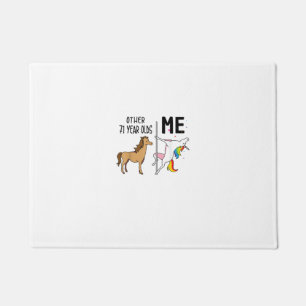 Other Unicorn 71 Year Olds Birthday And Me Gift Fo Doormat