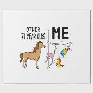 Other Unicorn 71 Year Olds Birthday And Me Gift Fo Wrapping Paper