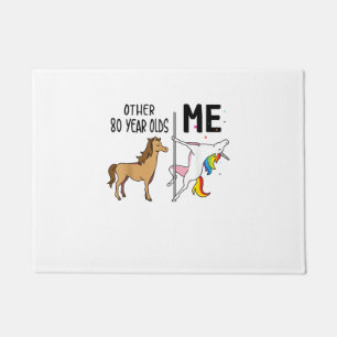 Other Unicorn 80 Year Olds Birthday And Me Gift Fo Doormat