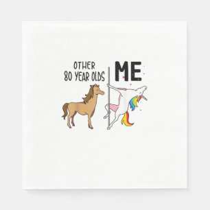 Other Unicorn 80 Year Olds Birthday And Me Gift Fo Napkin