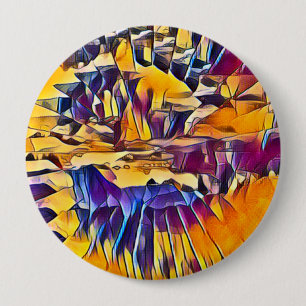 OTHER WORLD ABSTRACT  4 INCH ROUND BUTTON