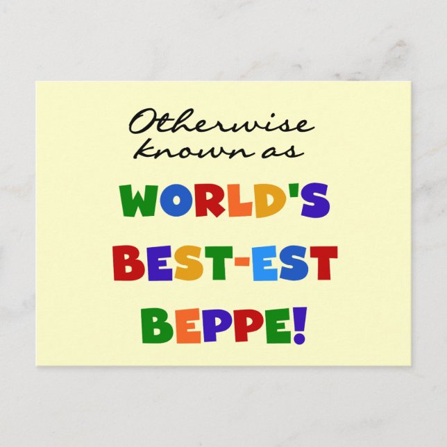 Otherwise Known as Best-est Beppe Postcard (Front)
