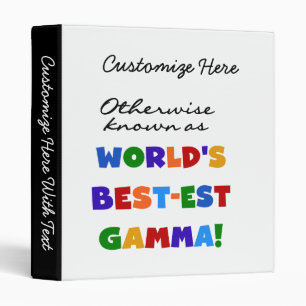Otherwise Known as Best-est Gamma Gifts Binder