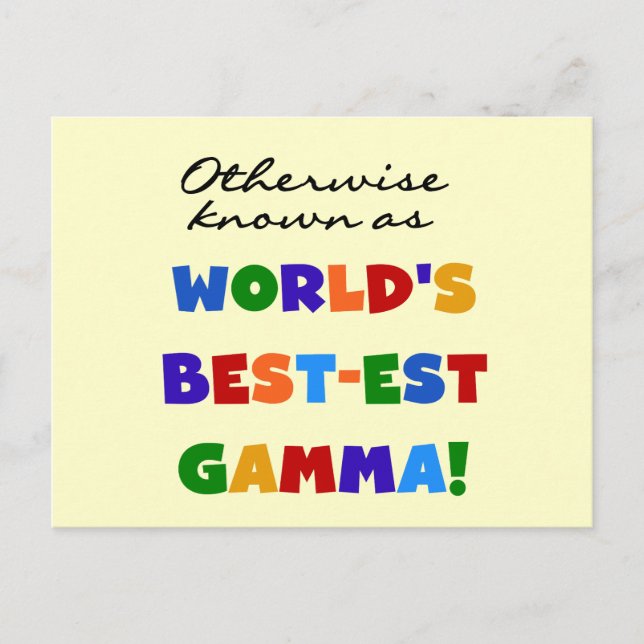 Otherwise Known as Best-est Gamma Gifts Postcard (Front)