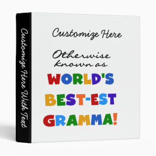 Otherwise Known as Best-est Gramma T-shirts Binder