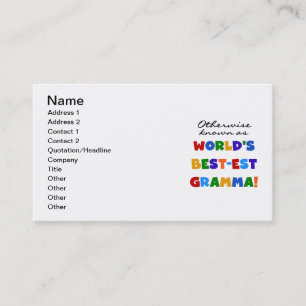 Otherwise Known as Best-est Gramma T-shirts Business Card