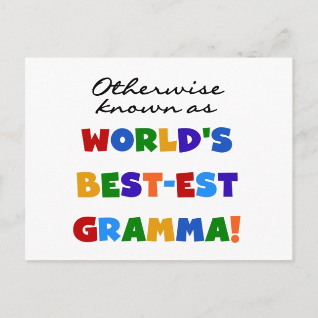 Otherwise Known as Best-est Gramma T-shirts Postcard (Front)