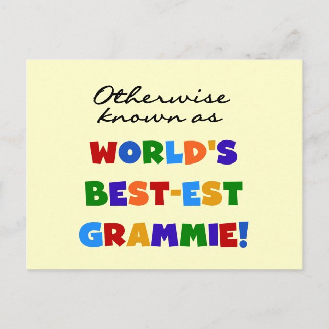 Otherwise Known as Best-est Grammie T-shirts Postcard (Front)