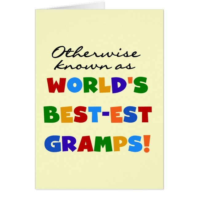Otherwise Known as Best-est Gramps (Front)