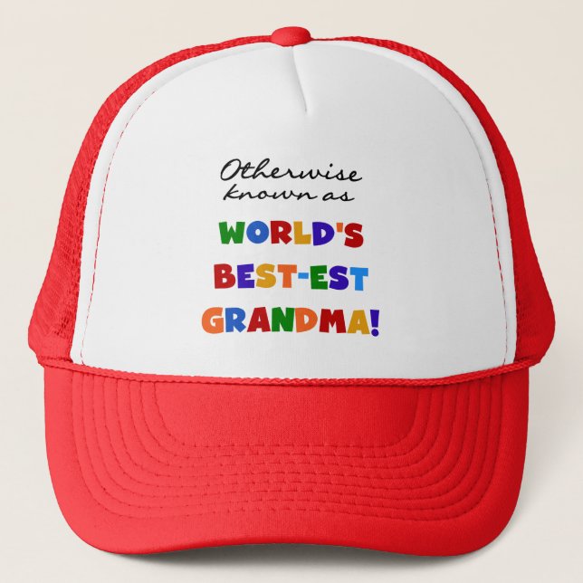 Otherwise Known as Best-est Grandma Gifts Trucker Hat (Front)