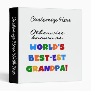 Otherwise Known as Best-est Grandpa Gifts Binder