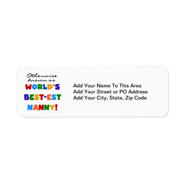 Otherwise Known as Best-est Nanny Gifts (Front)