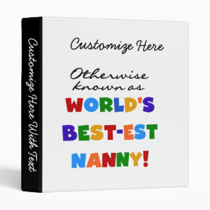 Otherwise Known as Best-est Nanny Gifts Binder