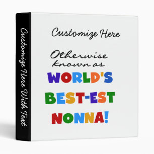 Otherwise Known as Best-est Nonna Tshirts Gifts Binder