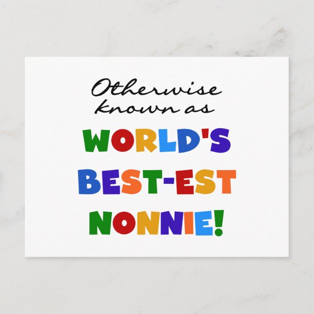 Otherwise Known as Best-est Nonnie Gifts Postcard (Front)