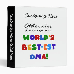 Otherwise Known as Best-est Oma Tshirts and Gifts Binder