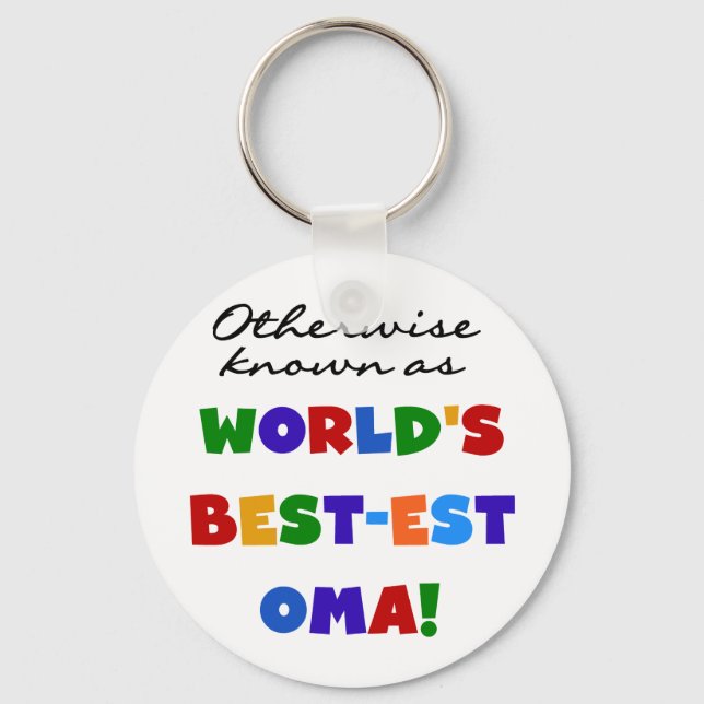 Otherwise Known as Best-est Oma Tshirts and Gifts Keychain (Front)
