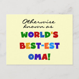 Otherwise Known as Best-est Oma Tshirts and Gifts Postcard
