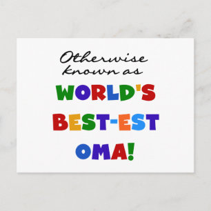Otherwise Known as Best-est Oma Tshirts and Gifts Postcard