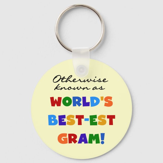 Otherwise Known as World's Best-est Gram Gifts Keychain (Front)