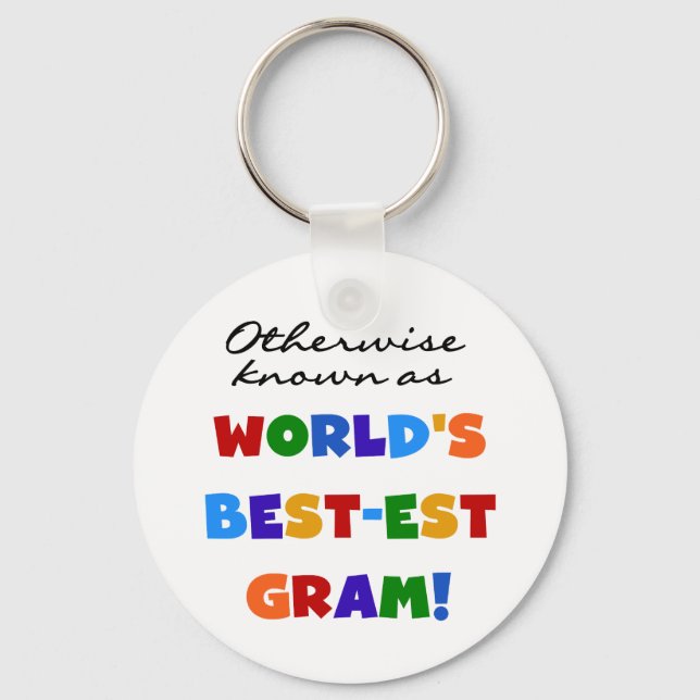 Otherwise Known as World's Best-est Gram Gifts Keychain (Front)