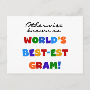 Otherwise Known as World's Best-est Gram Gifts Postcard