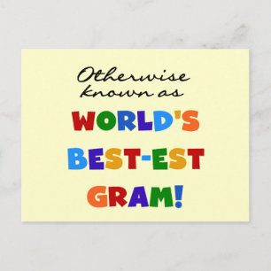 Otherwise Known as World's Best-est Gram Gifts Postcard