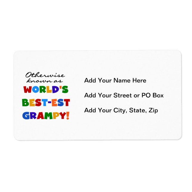 Otherwise Known as World's Best-est Grampy Gifts (Front)