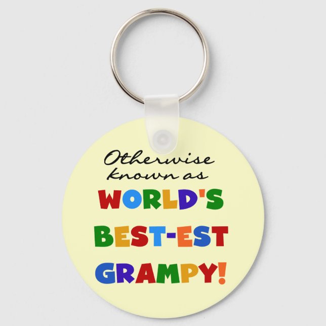 Otherwise Known as World's Best-est Grampy Gifts Keychain (Front)