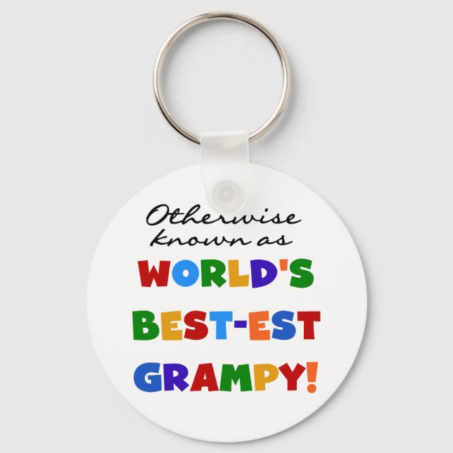 Otherwise Known as World's Best-est Grampy Gifts Keychain (Front)