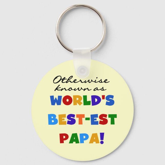 Otherwise Known Best-est Papa Tshirts and Gifts Keychain (Front)