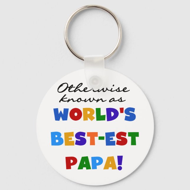 Otherwise Known Best-est Papa Tshirts and Gifts Keychain (Front)