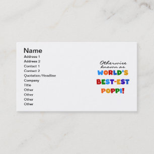 Otherwise Known Best-est Poppi T-shirts and Gifts Business Card