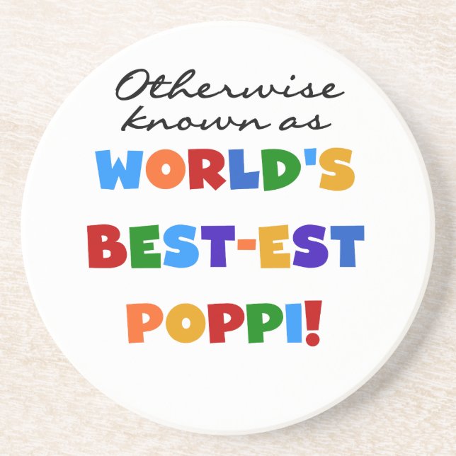 Otherwise Known Best-est Poppi T-shirts and Gifts Coaster (Front)