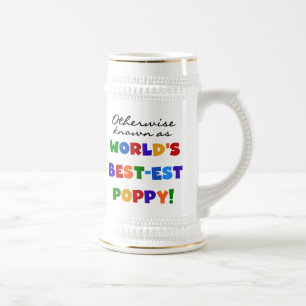 Otherwise Known Best-est Poppy Tshirts and Gifts Beer Stein